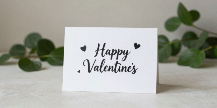 Valentine’s letter board quotes with heart decor and modern styling