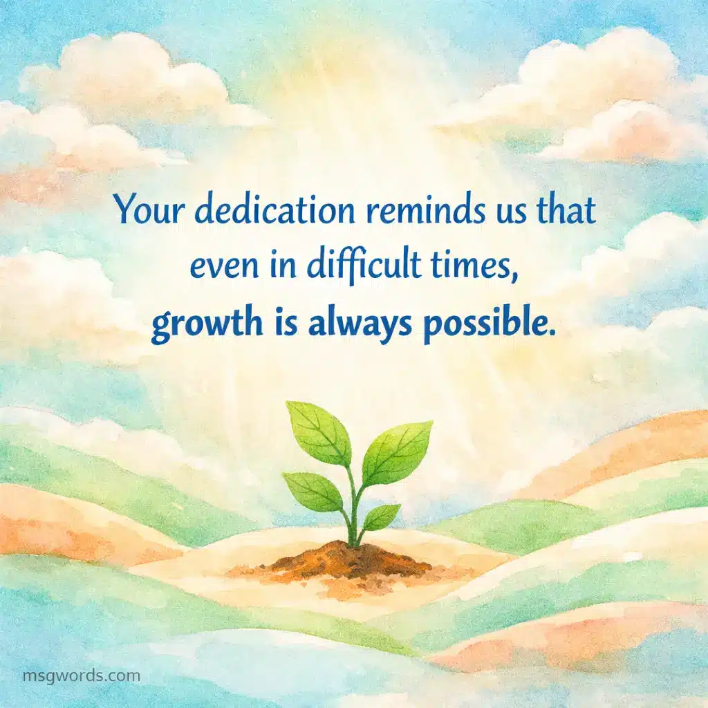 Soft pastel illustration of a growing plant symbolizing resilience and progress, with an inspirational message about overcoming challenges and achieving growth.