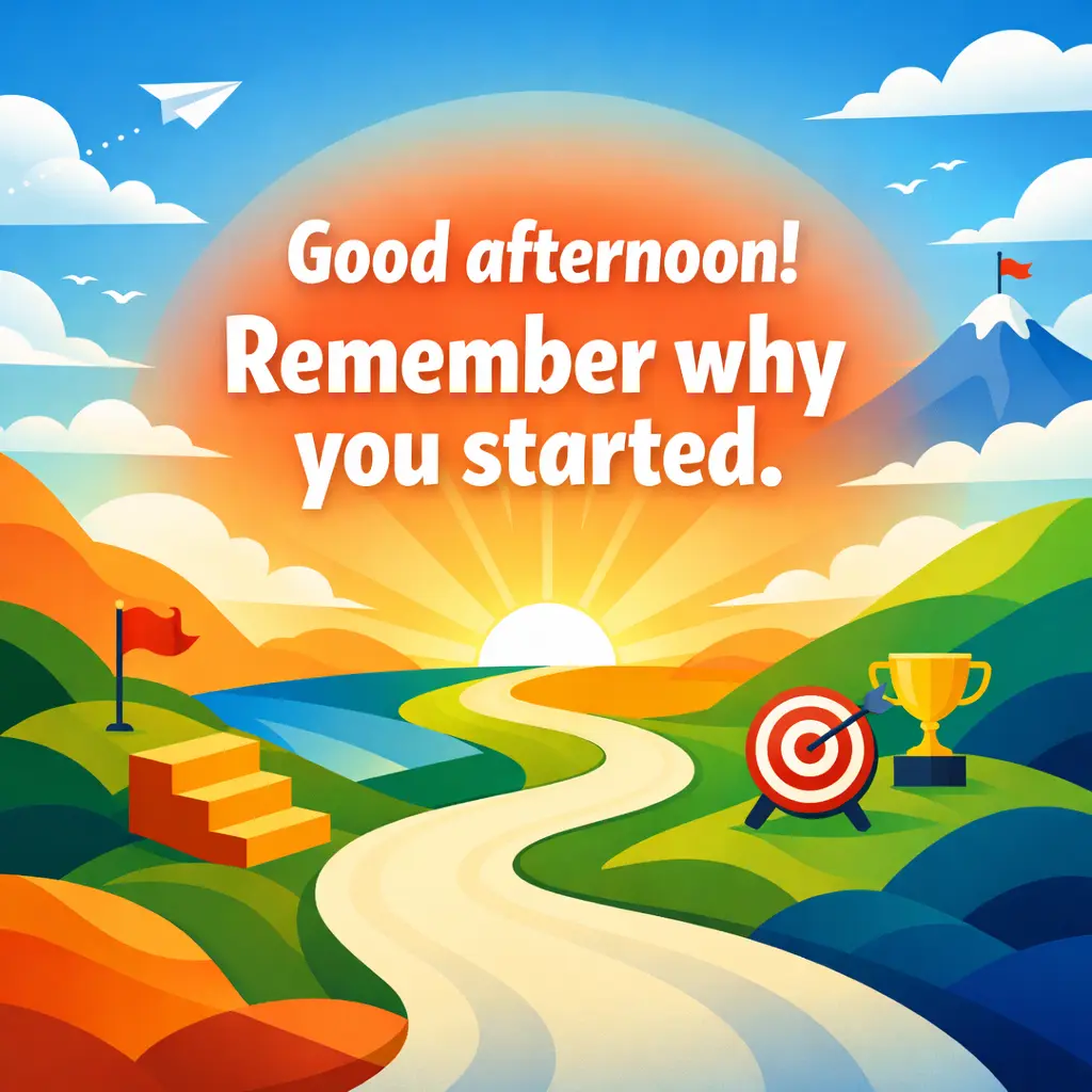 Good afternoon! Remember why you started.