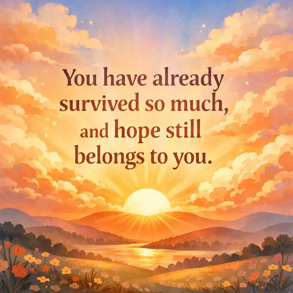 A symbolic sunrise illustration with soft glowing colors representing resilience, survival, and hope for those facing challenges with pregnancy.