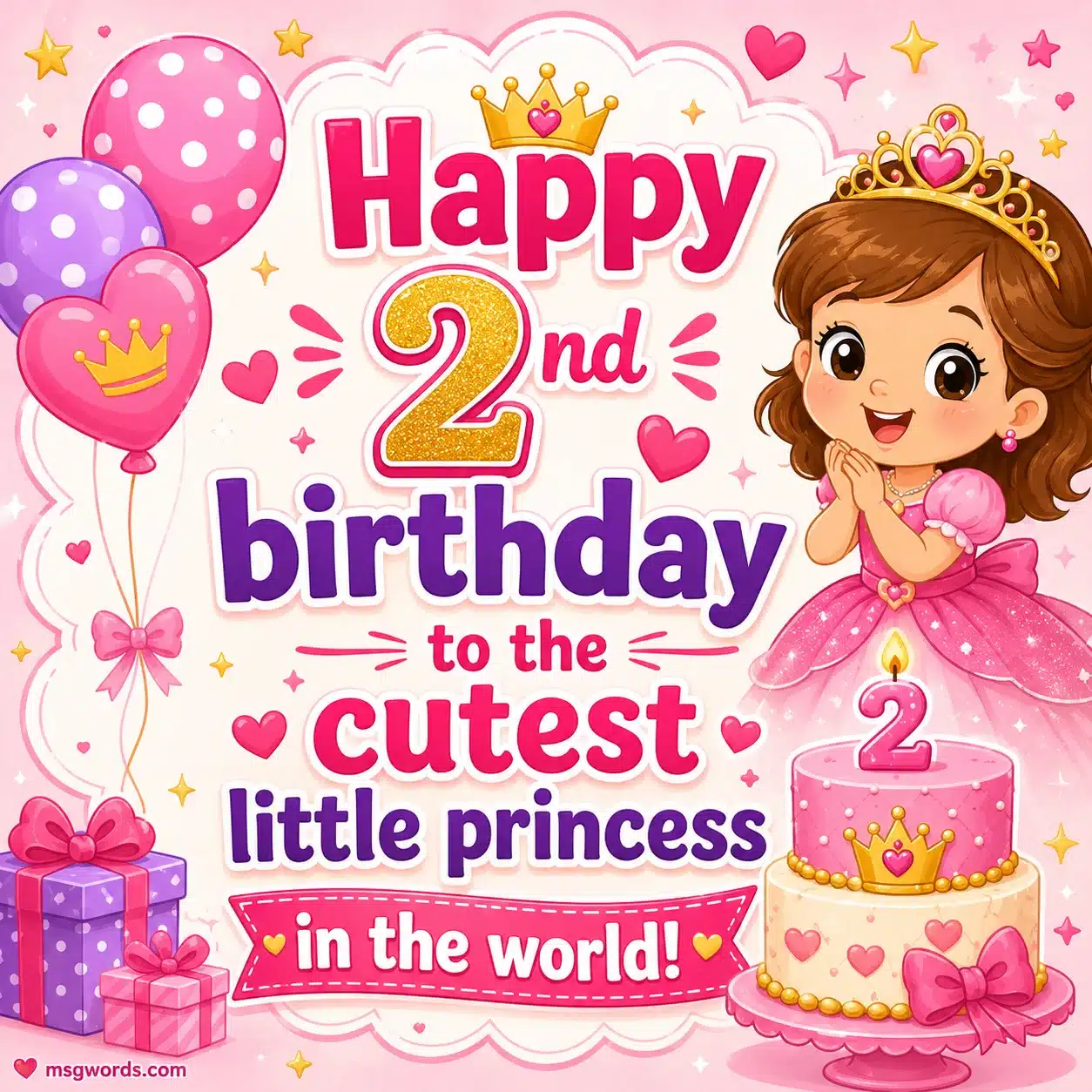 Happy 2nd birthday to the cutest little princess in the world