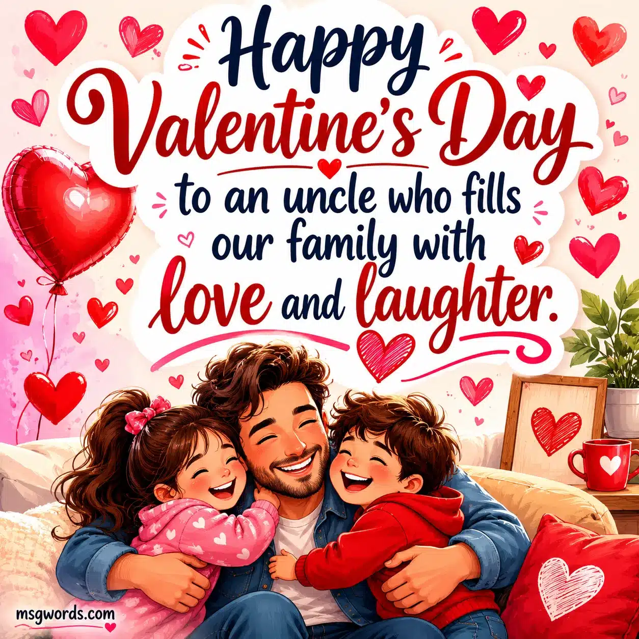 Happy Valentine's Day to an uncle who fills our family with love and laughter