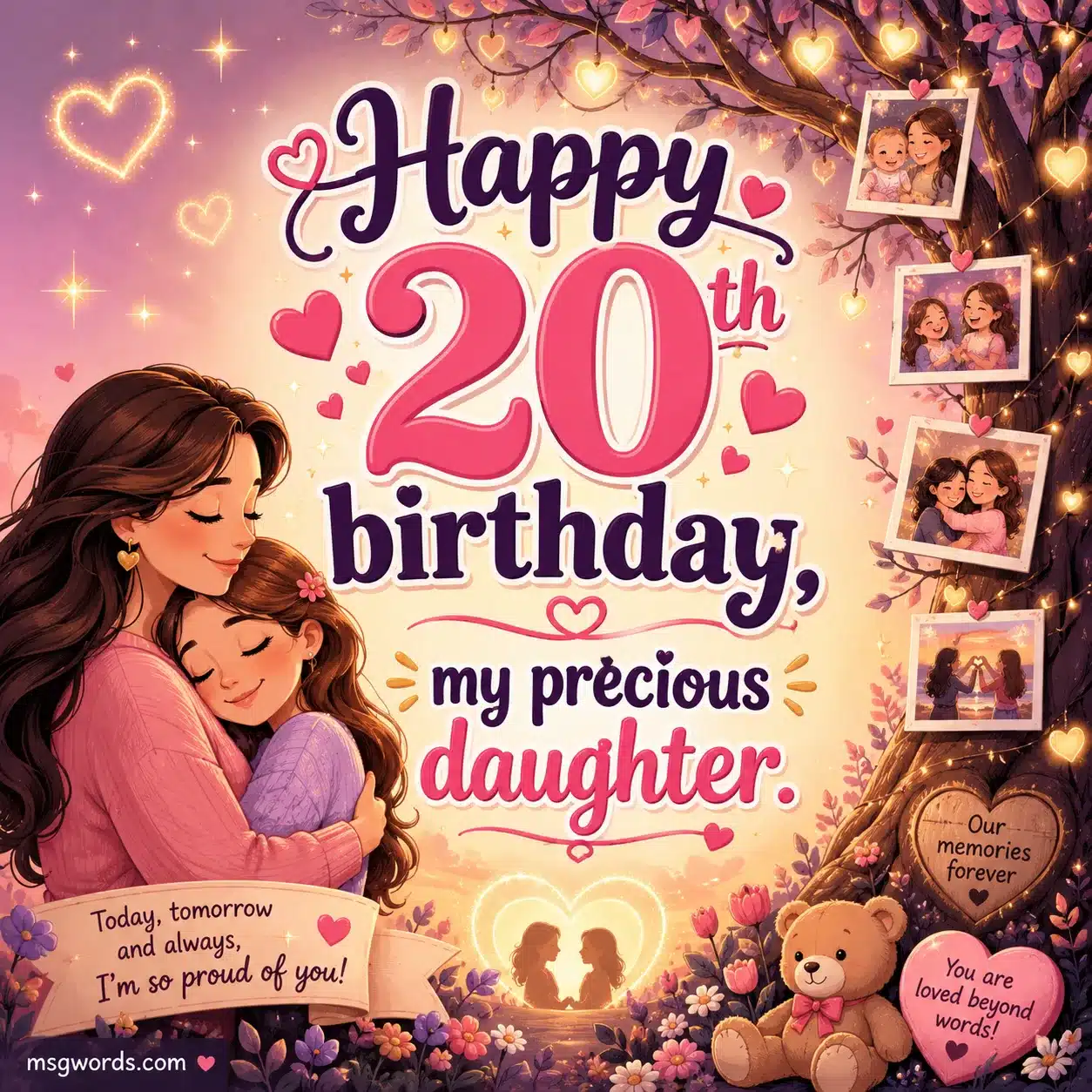 Happy 20th birthday my precious daughter heartfelt birthday message