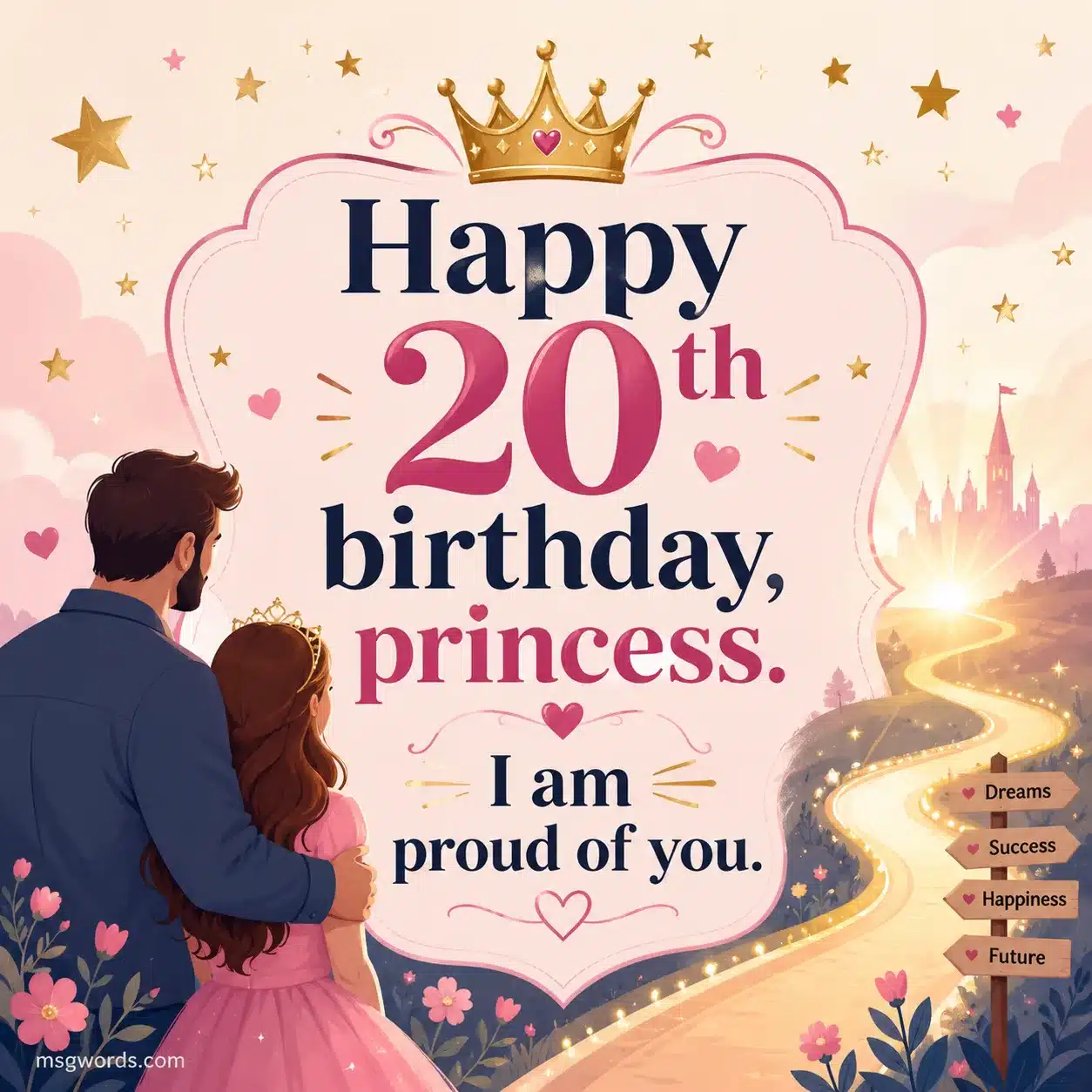 Happy 20th birthday princess I am proud of you