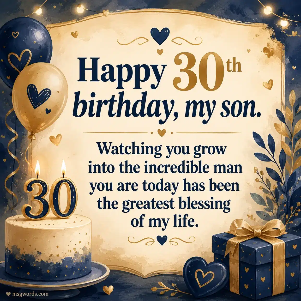 Happy 30th birthday son greatest blessing message