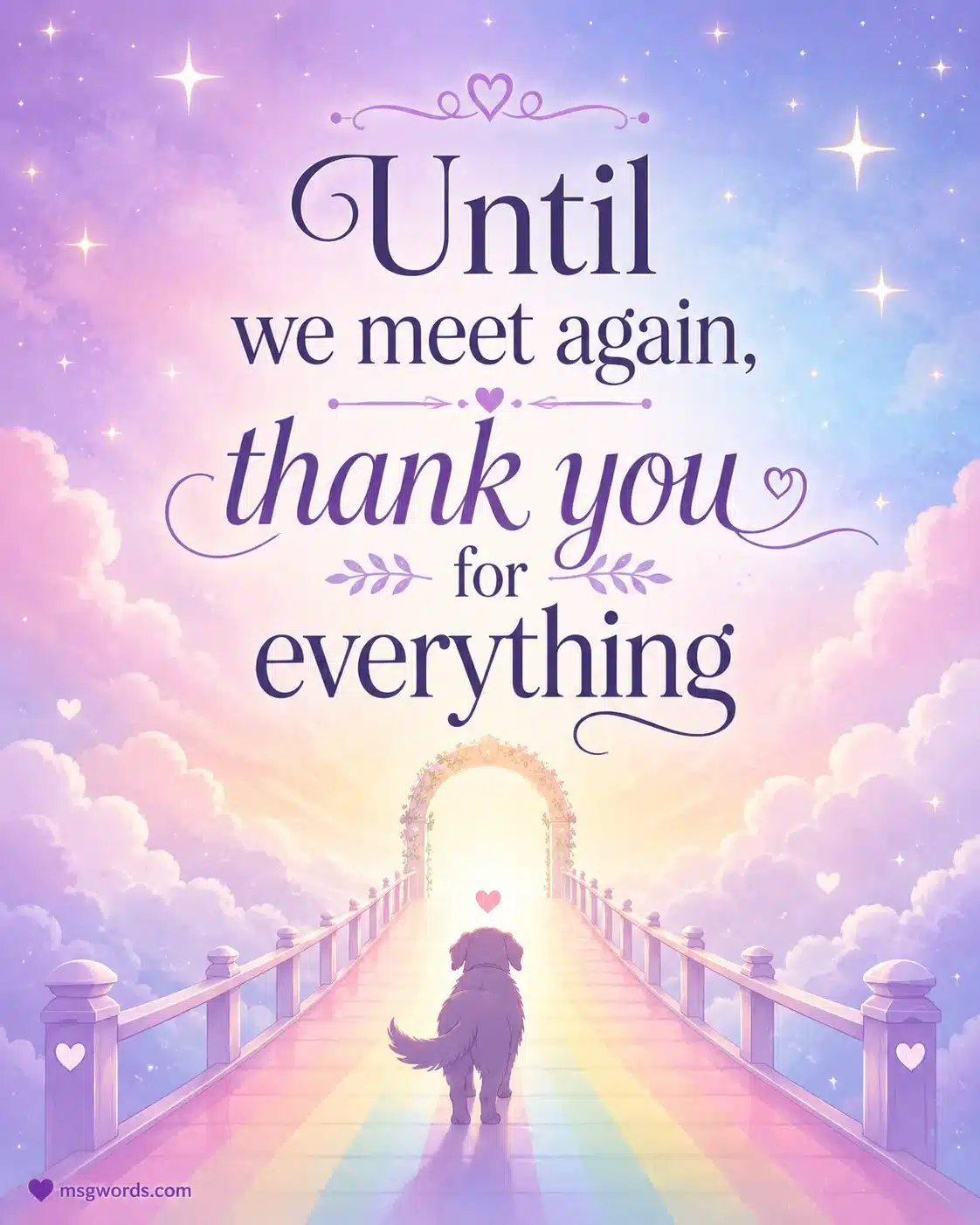 Until we meet again, thank you for everything