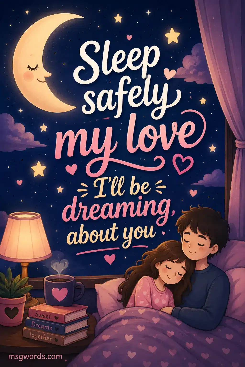 Sleep safely my love I'll be dreaming about you