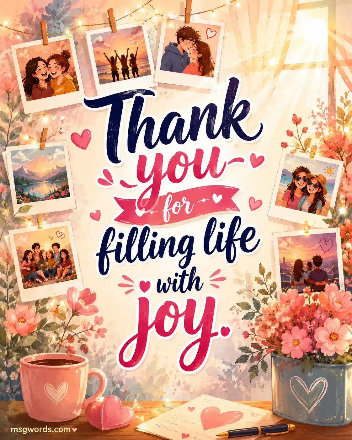 Thank you for filling life with joy heartfelt daughter birthday wish