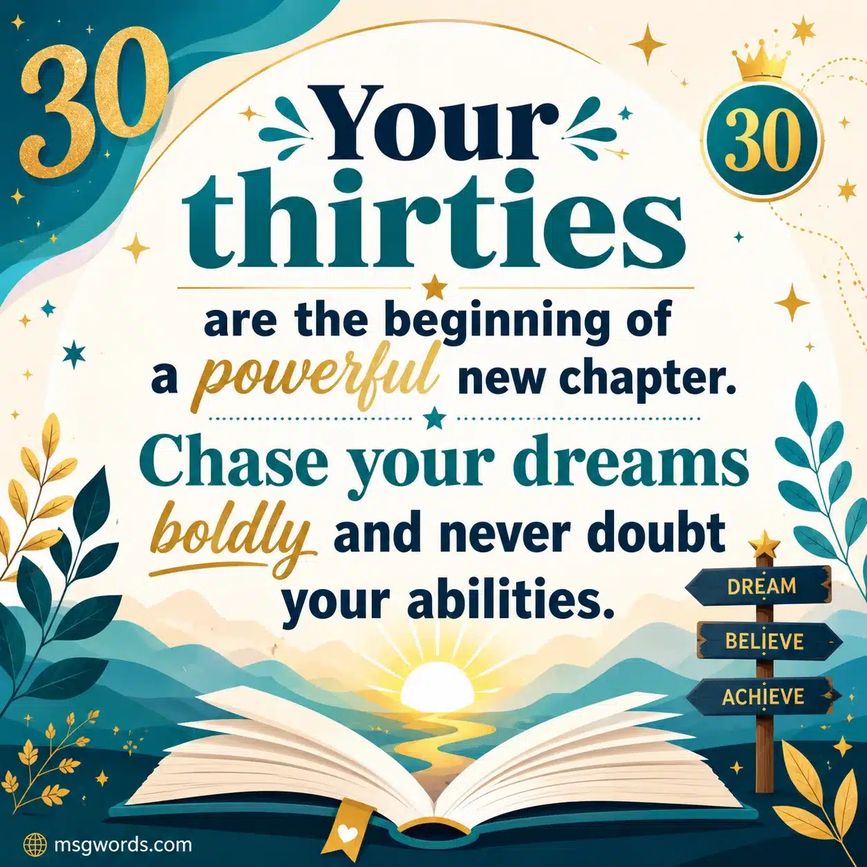 Thirties powerful new chapter birthday message for son