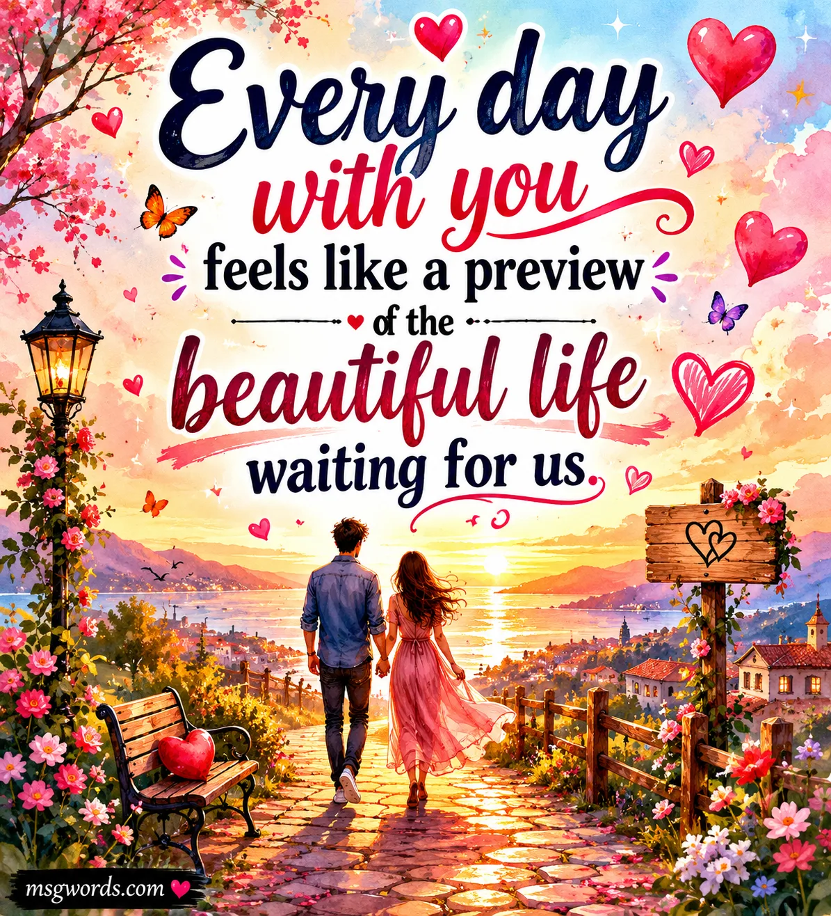 Every day with you feels like a preview of the beautiful life waiting for us
