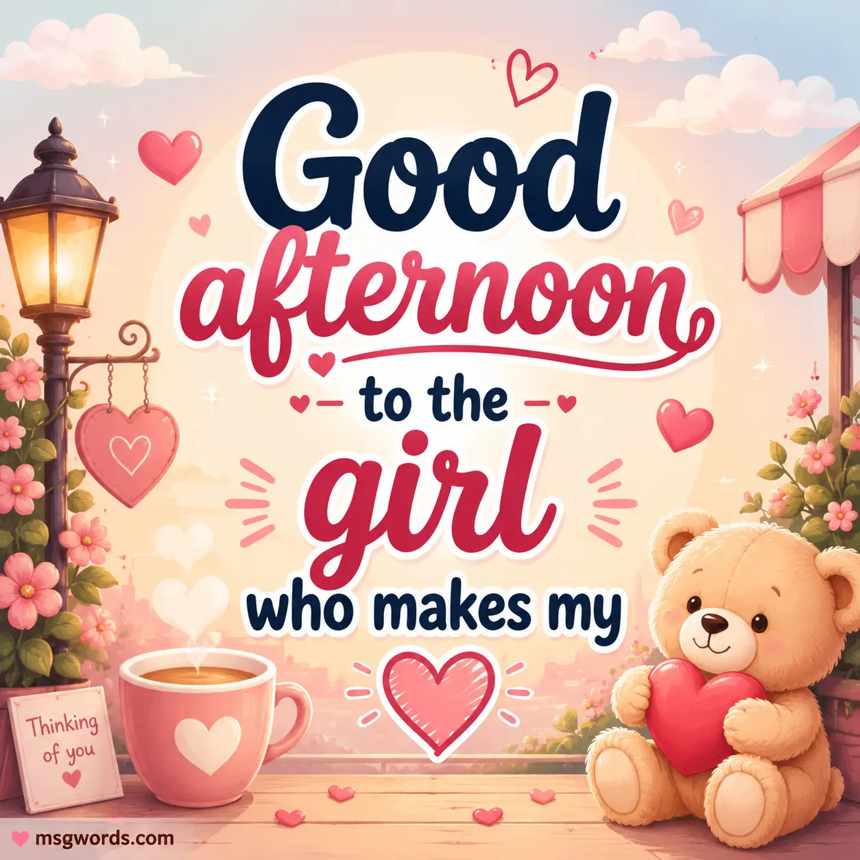 Cute affectionate afternoon message for her