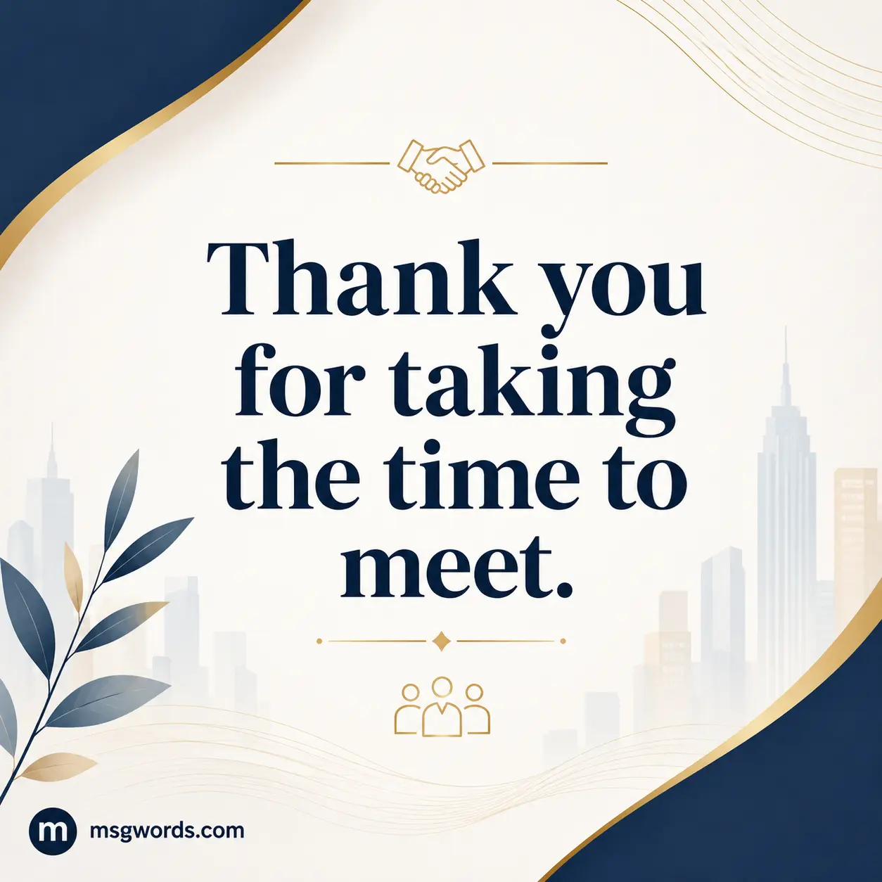 Formal professional thank you message