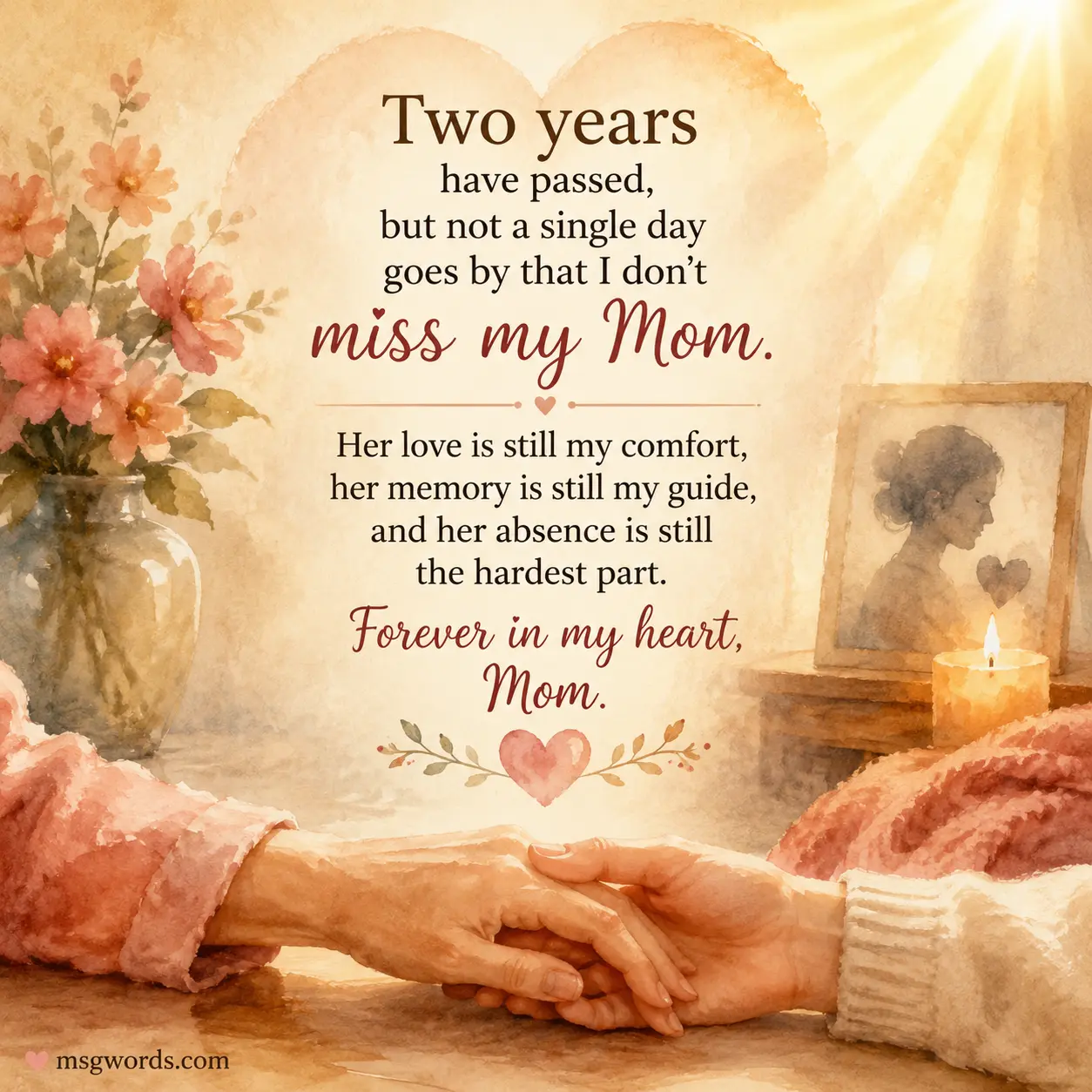 Mother remembrance two year death anniversary message