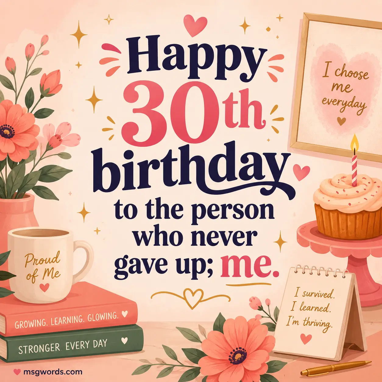 Happy 30th birthday to the person who never gave up; me.