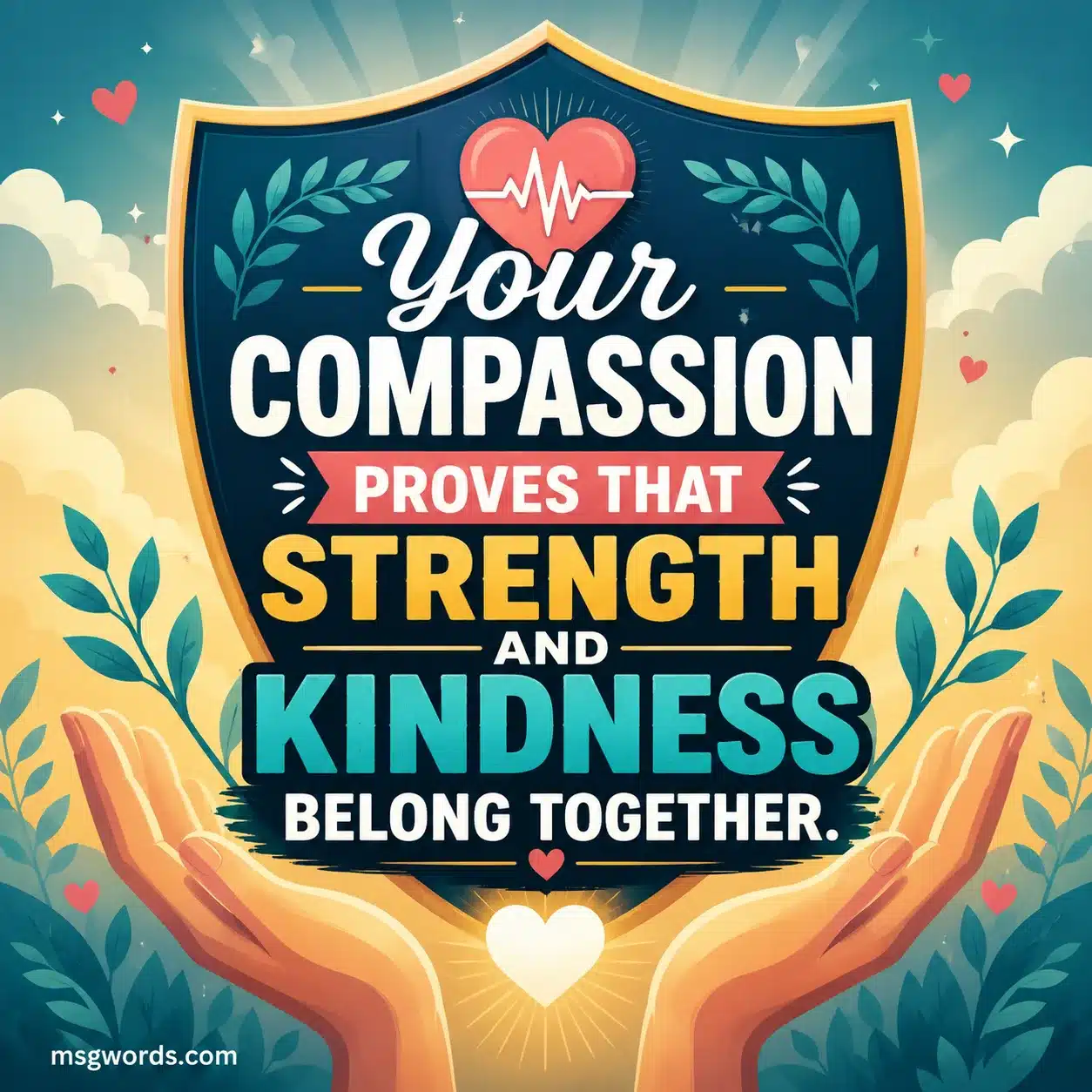 Your compassion proves that strength and kindness belong together