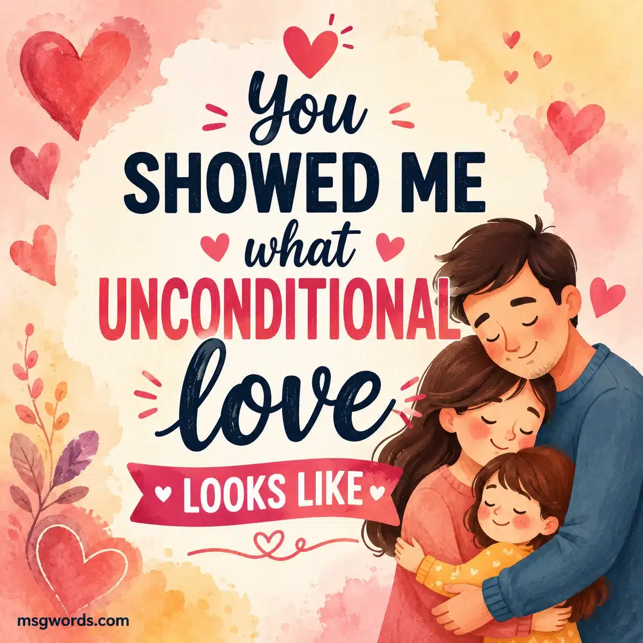 You showed me what unconditional love looks like