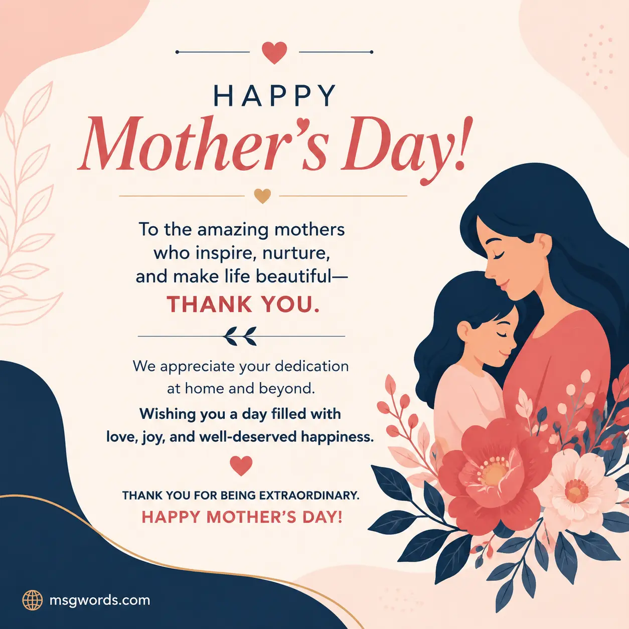 Professional Mother's Day corporate greetings for clients
