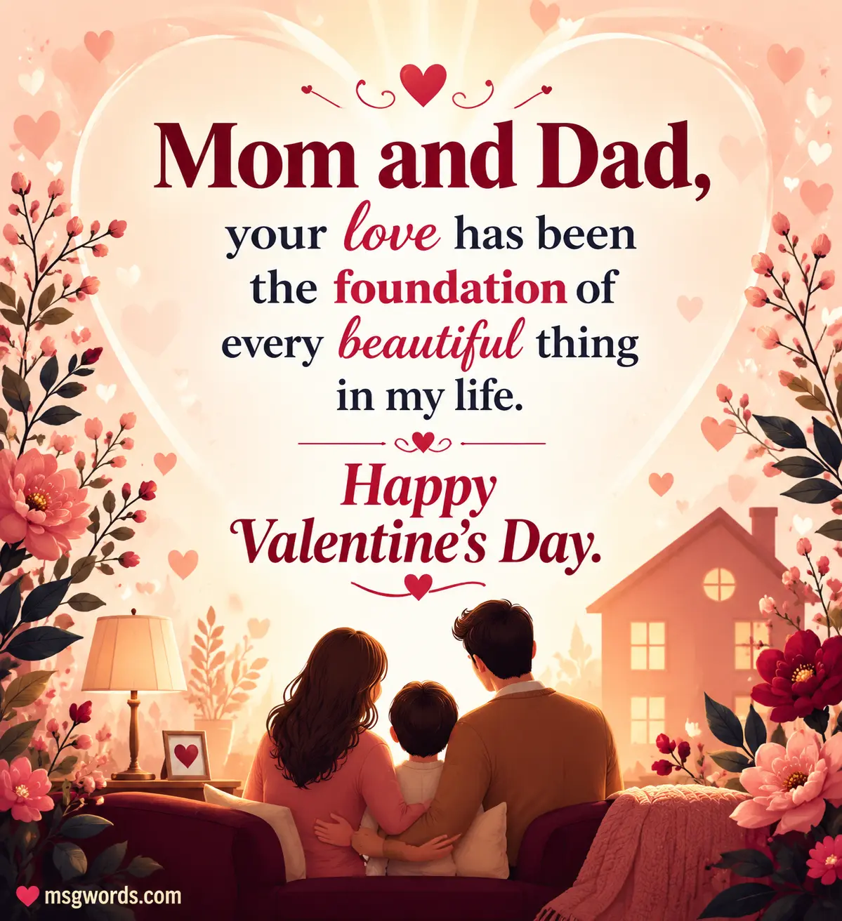 Heartfelt Valentine messages for parents gratitude