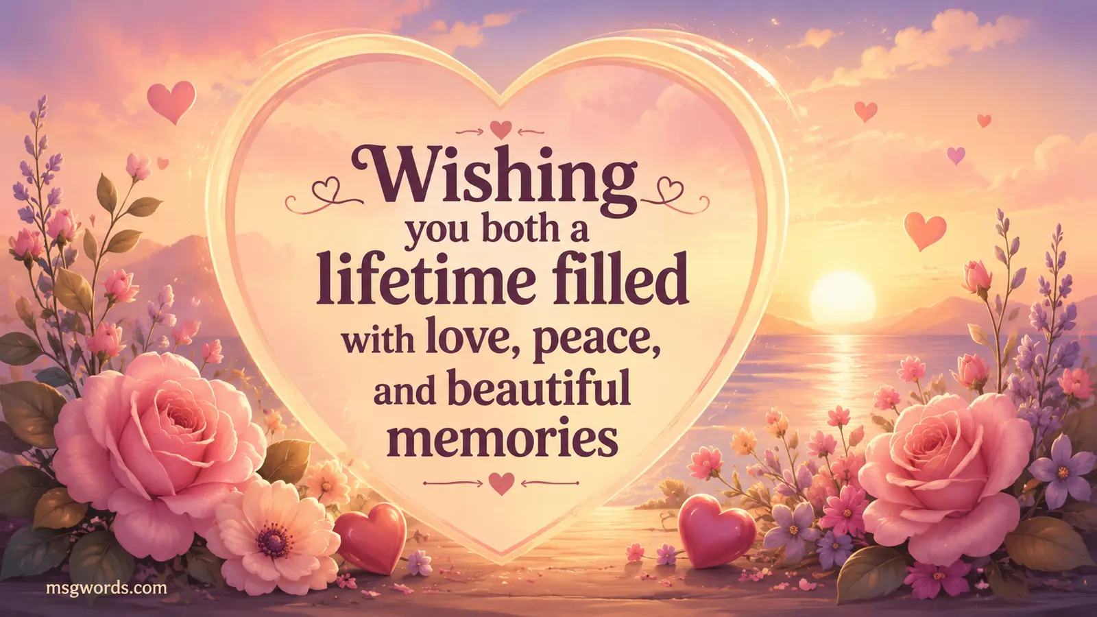 Wishing you both a lifetime filled with love, peace, and beautiful memories