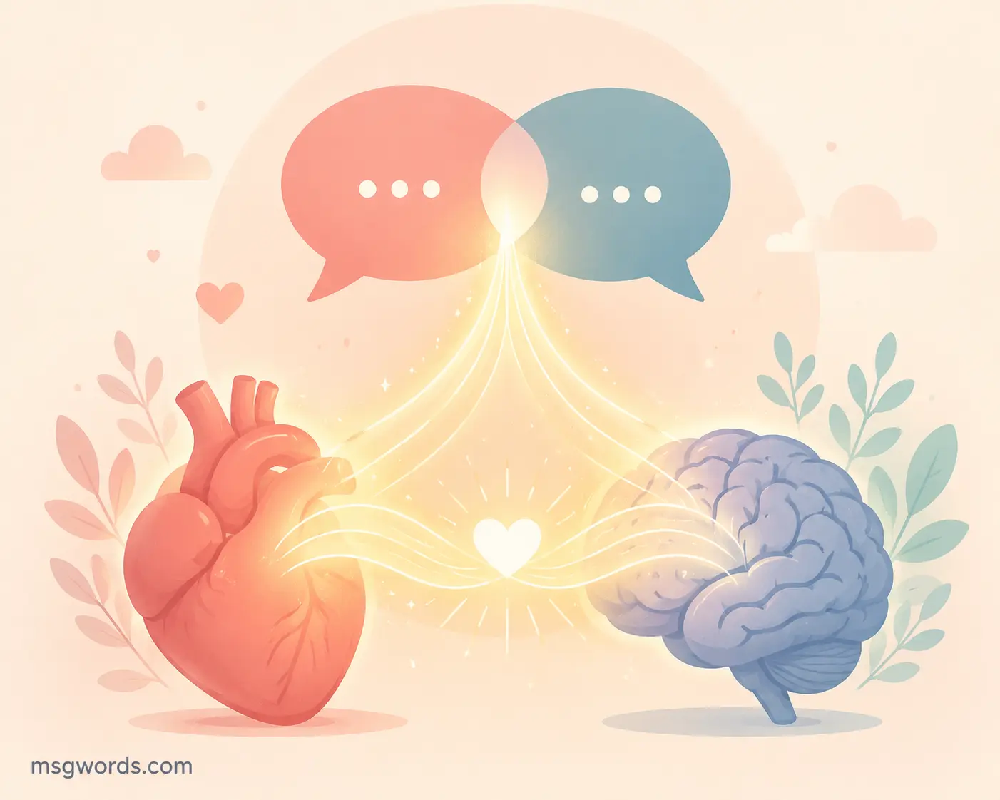 Illustration of positive communication shaping emotions and relationships