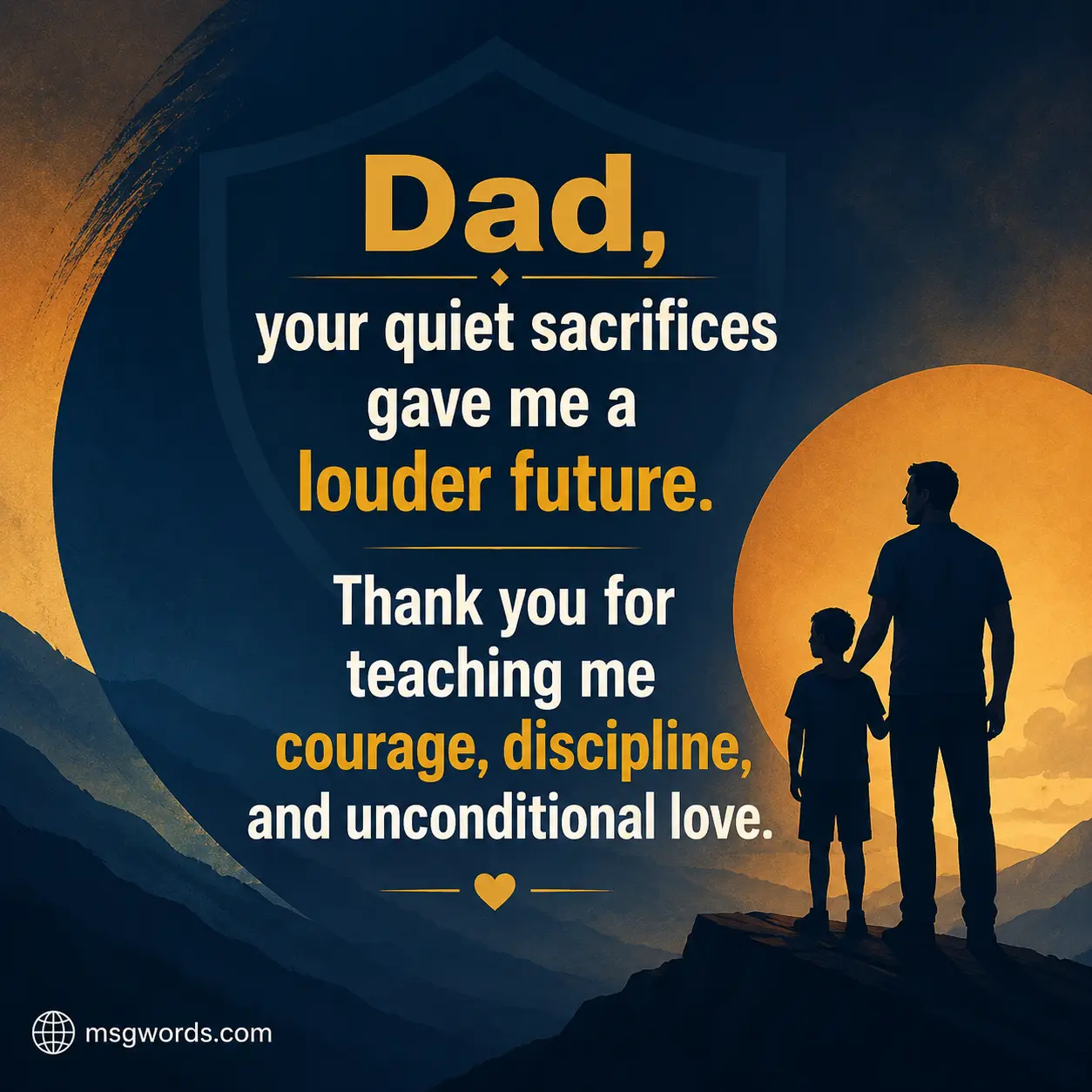 Sweet Valentine messages for dad appreciation