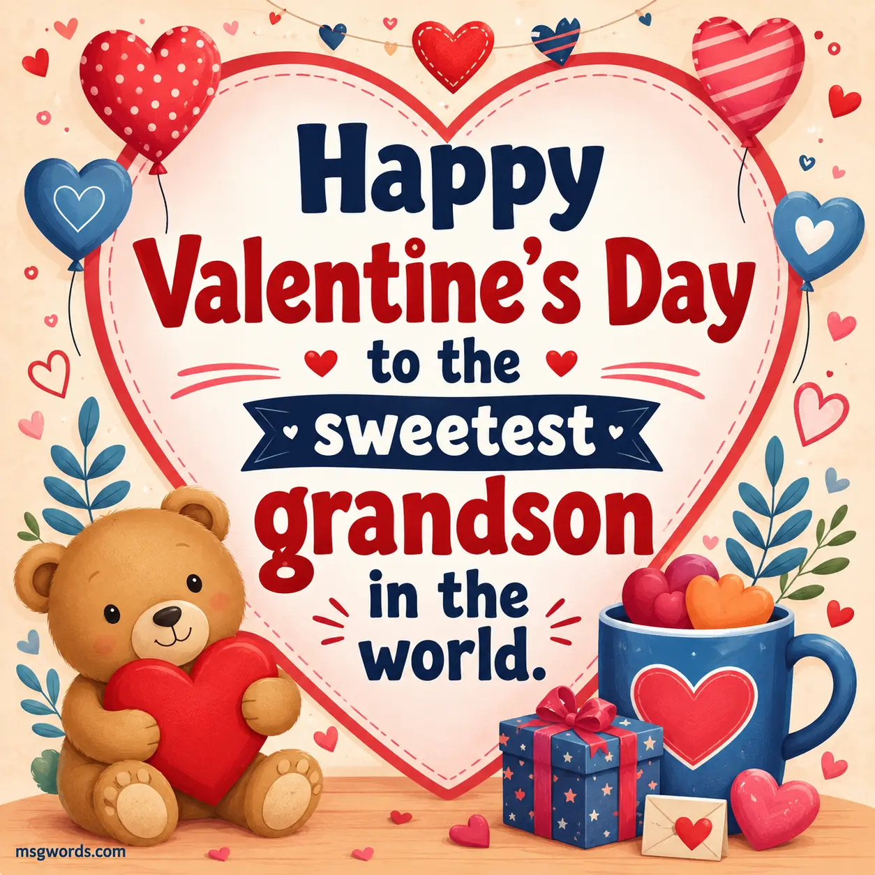 Happy Valentine's Day to the sweetest grandson in the world