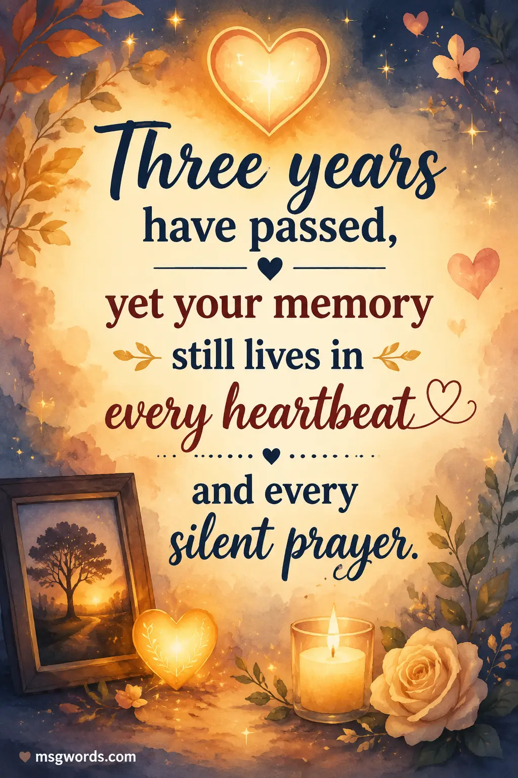 Three years passed memory prayer