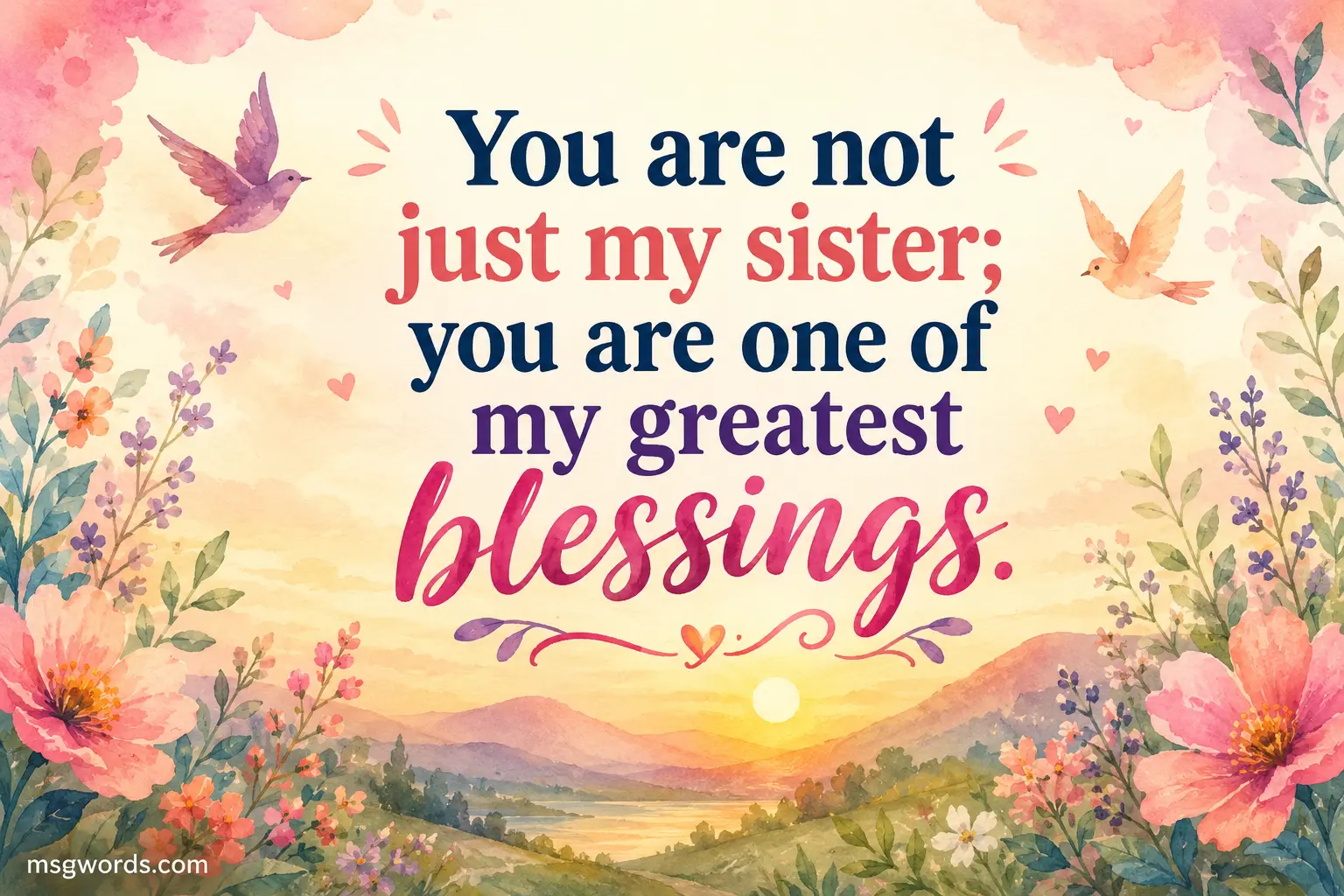 You are not just my sister; you are one of my greatest blessings.