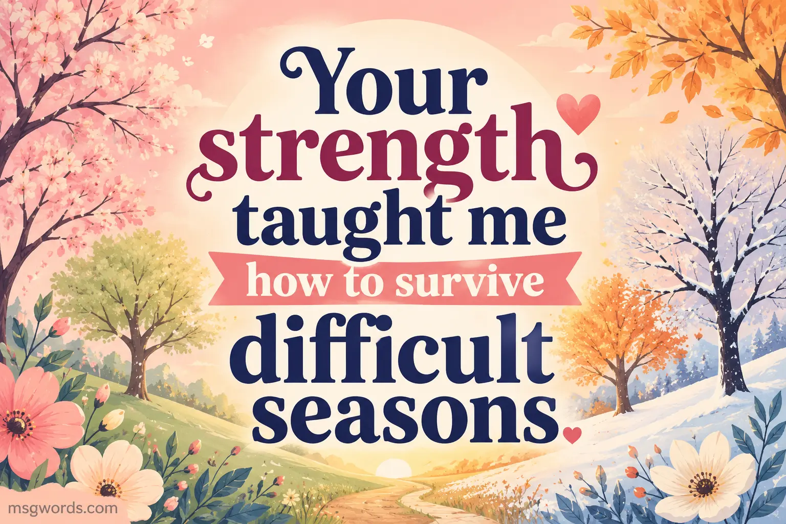 Your strength taught me how to survive difficult seasons.