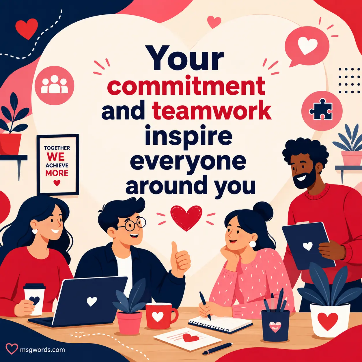Your commitment and teamwork inspire everyone around you