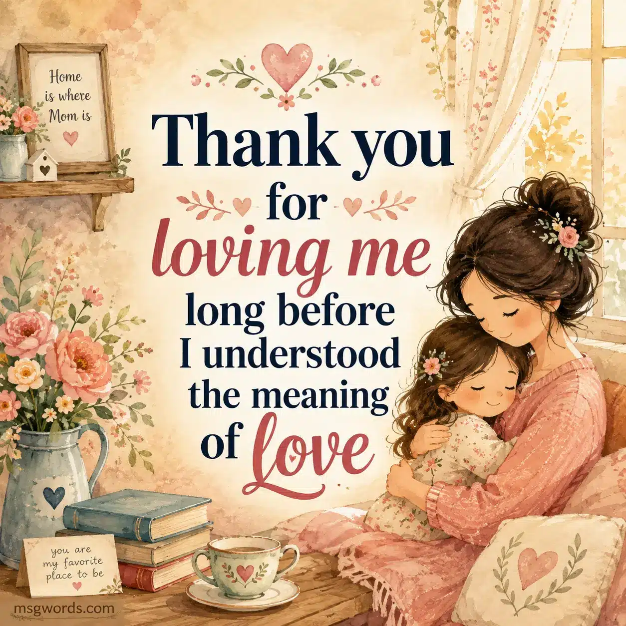 Thank you for loving me long before I understood the meaning of love