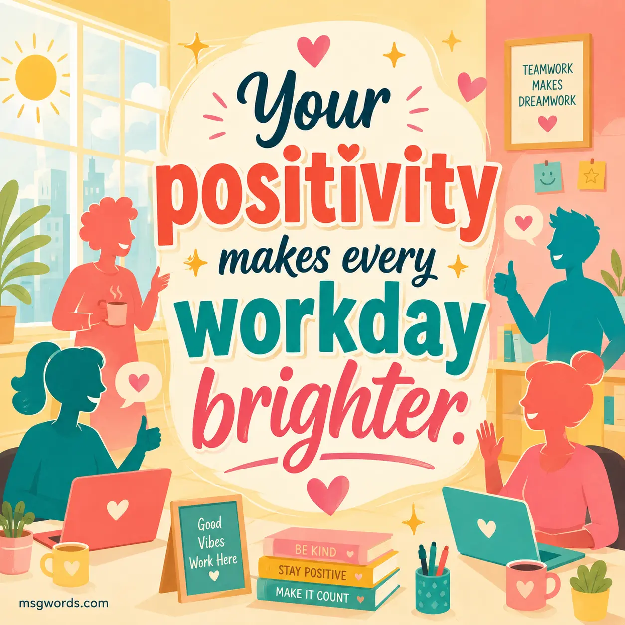 Your positivity makes every workday brighter